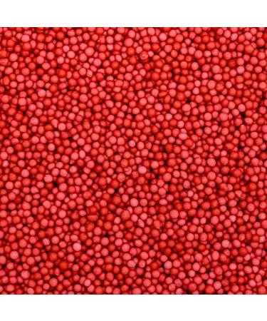Red Sprinkles - 35g of Red Cake Sprinkles Toppers Decorations 100s 1000s Mini Balls Nonpareils