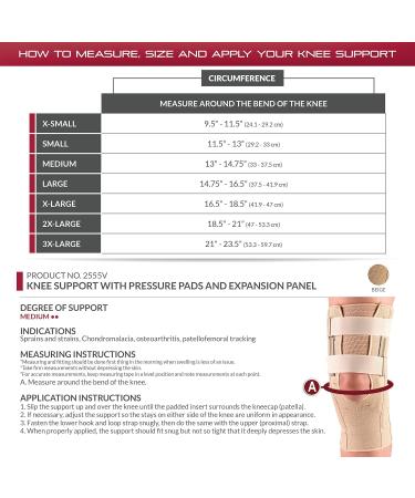 OTC X-Large Knee Support with Expansion Panel | Comfortable & Durable Knee Brace for Sports & Injury Recovery - Shop Now - Buy Online on GoSupps.com