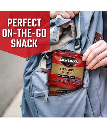 Jack Link's Beef Jerky Multipack - 5 Original 0.625 Oz Bags, 7g Protein, Flavorful Ready-to-Eat Snack - Buy Online on GoSupps.com