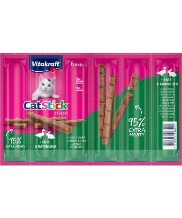 Vita Power Cat Stick Classic - Meaty Duck & Rabbit Snacks for Cats | 12 Mini Sticks (2 Packs of 6) - International Shipping Available - Buy Online on GoSupps.com