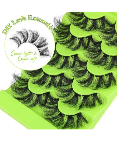 Fluffy 6D Faux Mink Cluster Lashes 16-22mm for Dramatic Cat-Eye Wispy DIY Extensions - A22MM - Buy Online on GoSupps.com