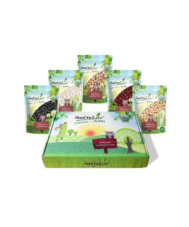 Organic Beans in a Gift Box  A Variety Pack of Pinto Beans, Dark Red Kidney Beans, Black Beans, Navy Beans, Garbanzo Beans - Buy Online on GoSupps.com
