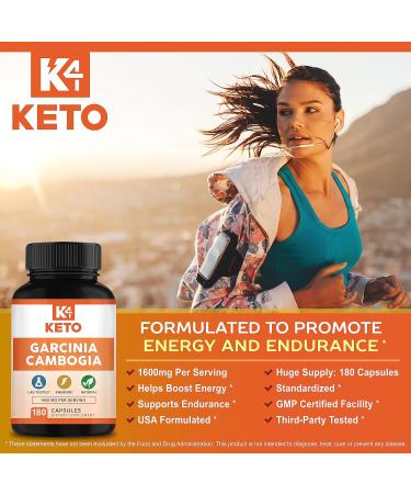 Garcinia Cambogia 1600mg (180 Capsules) - Pure Natural Extract Supplement - Ultra HCA Standardized - Effective Alternative to Drops, Gummies, Liquid, Tea & Powder - Buy Online on GoSupps.com