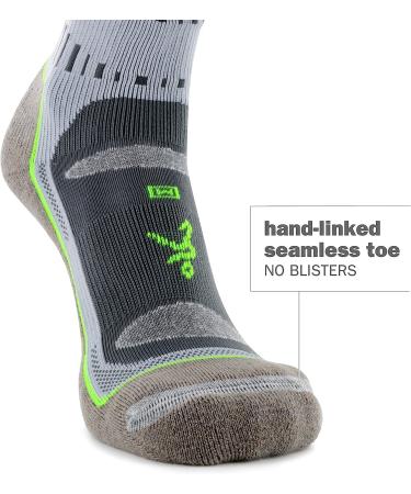 Blister Resist Performance Quarter Athletic Running Socks - Large Mink/Grey | 1 Pair for Men and Women - Buy Online on GoSupps.com