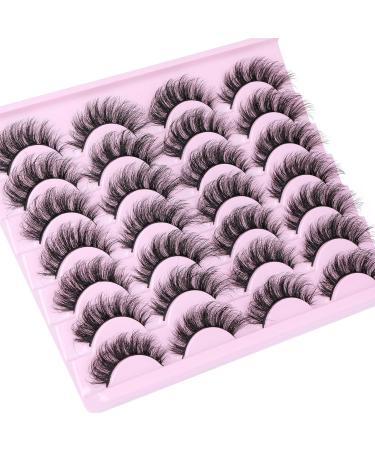 JIMIRE Russian Strip Eyelashes Cat Eye Volume Eyelashes Natural Look Like Eyelash Extensions Fluffy 16MM Thick Faux Mink Lashes 14 Pairs Pack Volume Cat Eye - Buy Online on GoSupps.com