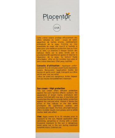 Placentor V g tal Sun Cream for Face and Sensitive Areas SPF 50 40 ml - Buy Online on GoSupps.com