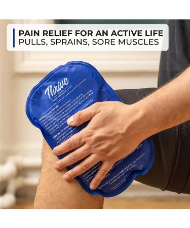 Thrive Cold Compress Ice Packs (2 Count) - Reusable Soft Gel Ice Pack for Pain Relief and Rehabilitation - Light Blue - Buy Online on GoSupps.com