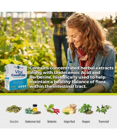 Vital Planet Vital CandiPURE Intestinal Cleanse 2-Part Kit - 14 Day Cleanse - 56 Capsules, 1fl oz Liquid Herbal Extract - Buy Online on GoSupps.com