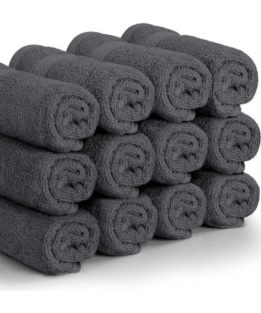 Utopia Towels 12 Pack Premium Wash Cloths Set - 100% Cotton, Highly Absorbent, Soft Feel - Ideal for Bathroom, Spa, Gym - Grey (12 x 12 Inches) - Buy Online on GoSupps.com