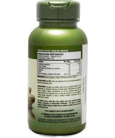 GNC Herbal Plus Ginger Root 550mg - 100 Capsules | Promotes Digestive Health - Buy Online on GoSupps.com