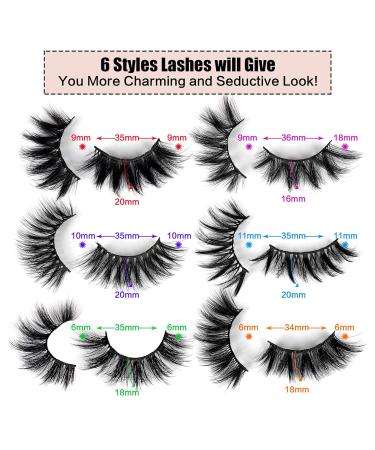 Fanxiton 30 Pairs False Eyelashes Assorted Styles - 20MM Fluffy Volume 3D Faux Mink Lashes Bulk Pack - Buy Online on GoSupps.com