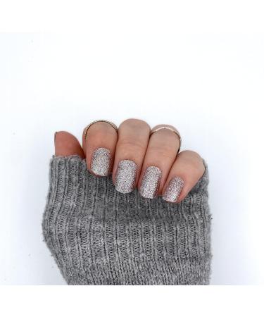 Buy Fairy Nail Foils - Monochrome Silver Glitter | 16 Nail Stickers for Perfect Home Manicure - Buy Online on GoSupps.com