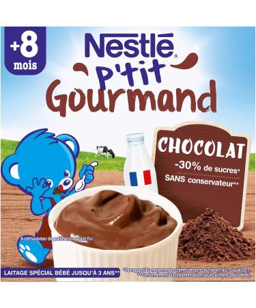 Nestl Baby P'tit Gourmand Cocoa Milk from 6 Months 4 x 100 g - Buy Online on GoSupps.com