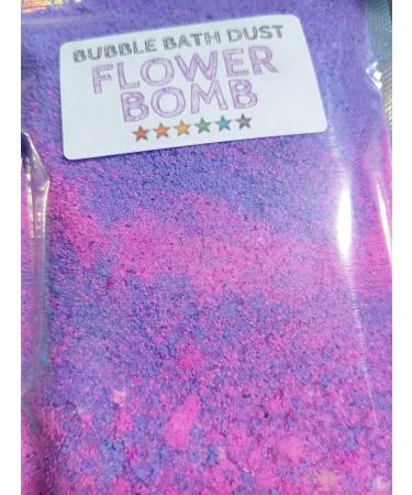 Handmade Bubble Bath Dust - Various Scents (Bath Bomb Dust with Lasting Bubbles) Contains Epsom Salts (Flower Bomb*) - Buy Online on GoSupps.com