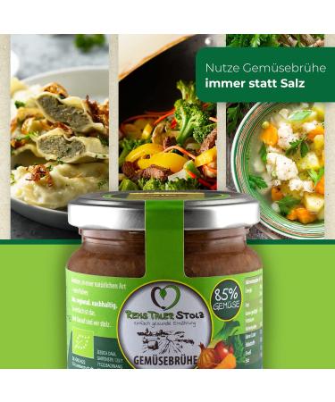 Organic Vegetable Broth - 85% Natural Ingredients | No Powder Yeast Sugar or Additives (4x180g) - International Shipping Available - Buy Online on GoSupps.com