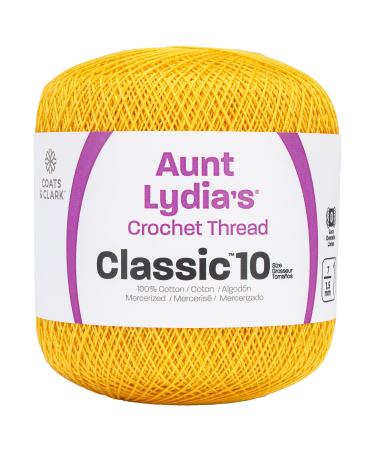Coats Crochet Classic Crochet Thread  1 Pack  Golden Yellow  2 Ounce