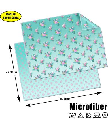 Buy Microfiber Cloths Pack of 2 - Flamingo Glasses Cleaning Cloths 30x40cm | International Shipping Available - Buy Online on GoSupps.com