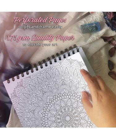 ColorIt Mandalas Volume VIII Adult Coloring Book - 50 Floral & Geometric Designs - Spiral Binding - Lay Flat Hardcover - USA Printed - Buy Online on GoSupps.com