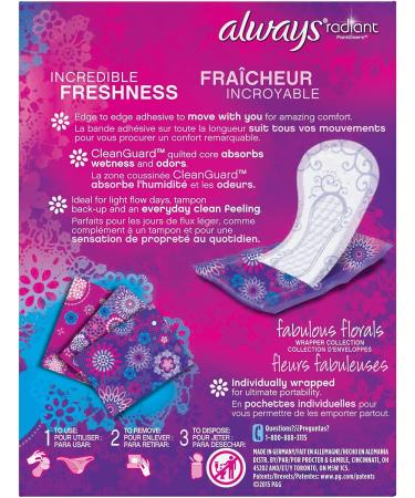 Always Radiant Pantiliners Regular Unscented 96 Liners - Pack of 2 (192 Count) - Buy Online on GoSupps.com