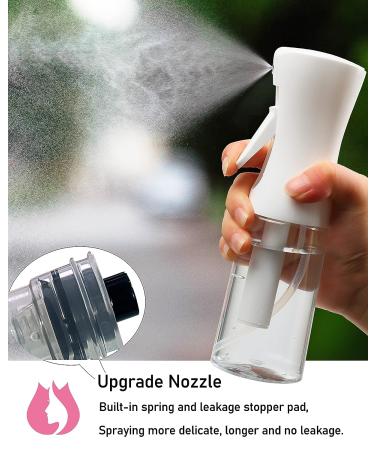 NIACONN 6.8oz Fine Mist Spray Bottle for Hair, Plants, Cleaning, Skin Care - Clear - Buy Online on GoSupps.com