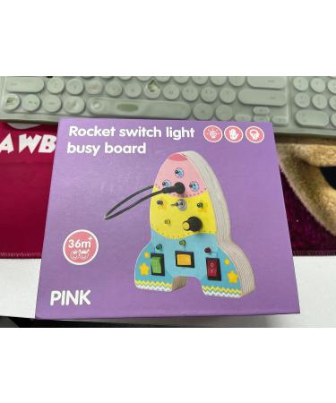 Homcent Busy Board for Toddlers - Montessori Wooden Activity Toy with Buttons & Switches for Motor Skills Development | International Shipping Available - Buy Online on GoSupps.com