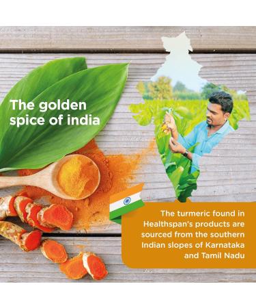 Healthspan Opti-Turmeric 500mg Liquid Curcumin Capsules - Cartilage Formation & Immune Health Support - 30ct - Buy Online on GoSupps.com