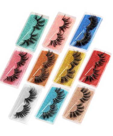 Ruairie 25mm Mink Lashes Wholesale - 20 Pairs, 10 Styles | Long Dramatic False Eyelashes Bulk | 6D Faux Mink Lashes Pack Fluffy Volume Wispy | 25mm Eyelashes False Lashes - Style C - Buy Online on GoSupps.com