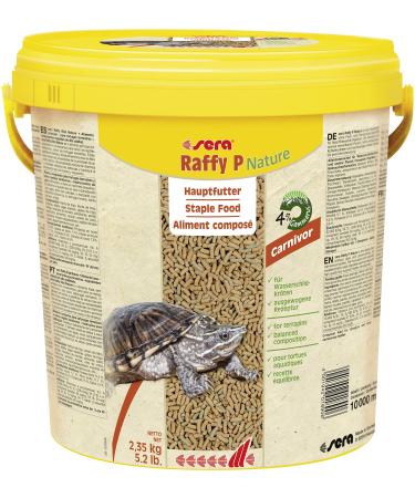 Sera Raffy P Nature 10 L |Water turtles feed |Balanced food for turtles |Contains animal and herbal ingredients |Fish feed made in germany 10 l (1 Pack)
