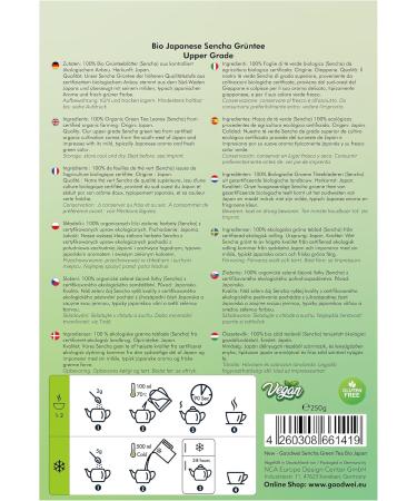 Goodwei Sencha Green Tea Organic from Japan higher quality authentic Sencha 250g - Buy Online on GoSupps.com