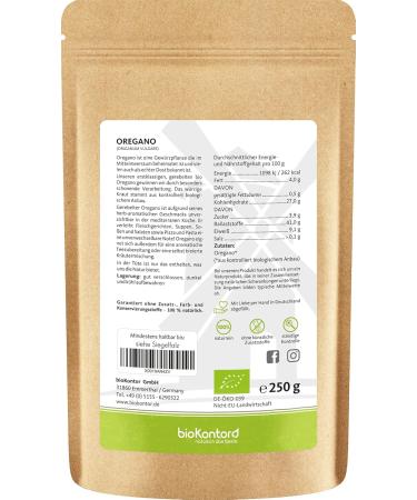 Buy Oregano Bio NEIT 250g - 100% Natural Organic Spice (Origanum vulgare) - Additive-Free from Controlled Cultivation - Buy Online on GoSupps.com