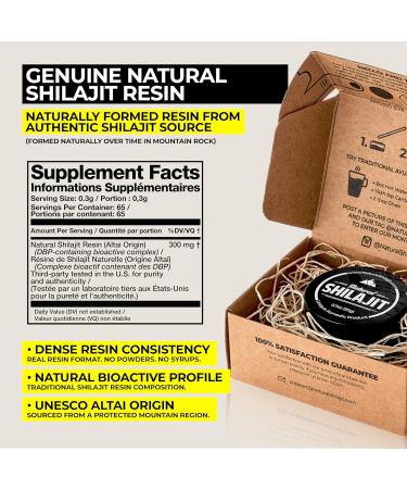 NATURAL SHILAJIT Resin (20g) Genuine Altai Shilajit for Men & Women DBP-Verified Bioactive Complex Trace Minerals & Fulvic Compounds Lab Tested Pure Resin Supplement 0.71 Ounce (Pack of 1) - Buy Online on GoSupps.com