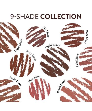 Mented Cosmetics Dark Brown Waterproof Lip Liner - Vegan Cruelty-Free Matte Lip Pencil for Black Women - Buy Online on GoSupps.com