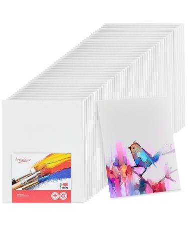 Artlicious Canvases for Painting - Pack of 12 8 x 10 Inch Blank White Canvas Boards - 100% Cotton Art Panels for Oil Acrylic & Watercolor Paint 8x10 12 - Buy Online on GoSupps.com
