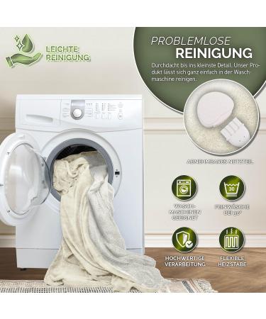 Sinnlein Electric Heating Ceiling 180x130cm - T V S d GS Checked | 9 Temperature Levels | Cuddly Blanket for Bed & Sofa | Automatic Switch-Off & Digital Timer - Buy Online on GoSupps.com