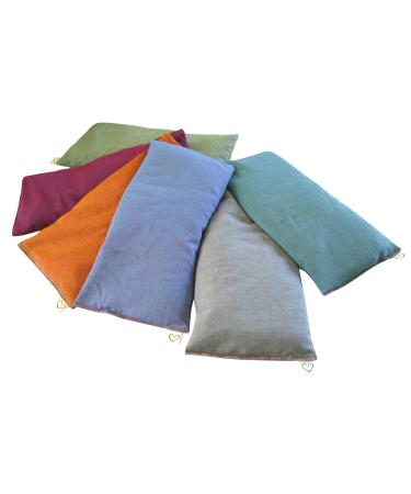 Scented Lavender Eye Pillows Pack of (6) - 4 x 8.5 - Soft & Soothing Cotton - Weighted Naturally Calming Colors - Yoga Massage Sleep Bulk - Teal Green Purple Terracotta Gray Lilac