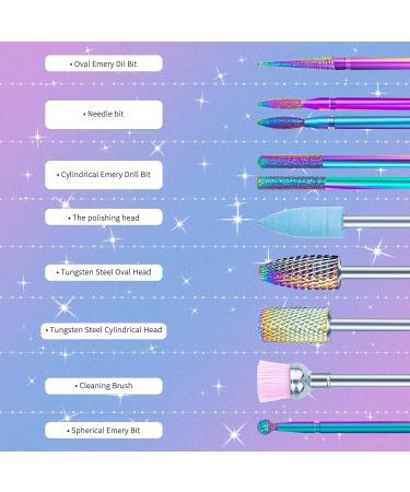 QKTYB 10 Nail Miller Attachments & 75 Grinding Sleeves - Professional Gel Acrylic & Cuticle Removal for Nail Care Manicure & Pedicure | International Shipping Available - Buy Online on GoSupps.com