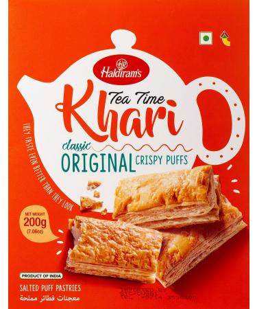 Haldiram's Original Khari 200g (Pack of 2) | Crispy Flaky Biscuits | Authentic Indian Tea-Time Snack