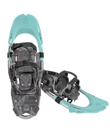 Wildhorn Delano Snow Shoes for Women, Men, and Youth are Lightweight and Fully Adjustable. Premium Aluminum Frame. Snowshoes with Steel Grip crampons Crystal Blue 22