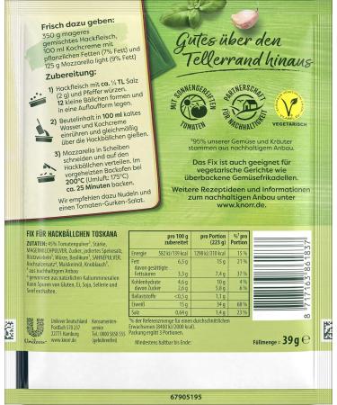 Buy KNORR Film Miss Hack Beld Toscana - Flavorful Minced Meat Dish 39g | No Additives | International Shipping - Buy Online on GoSupps.com