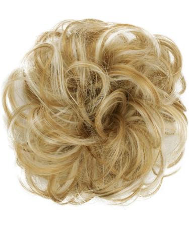 CAISHA by PRETTYSHOP Messy Scrunchie Bun Voluminous Wavy Hairpiece Blond Mix Synthetic Fibres #27H613 - Heat-Resistant | G13AL - Buy Online on GoSupps.com