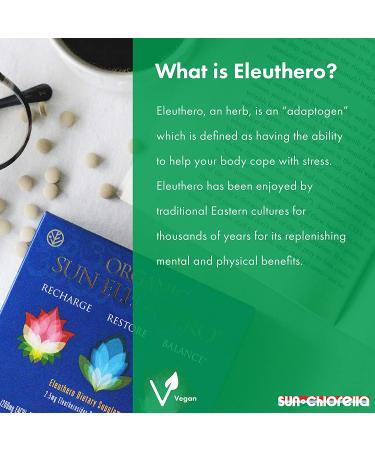 Organic Sun Chlorella with Eleuthero - 200mg, 240 Tablets for Optimal Health - Buy Online on GoSupps.com