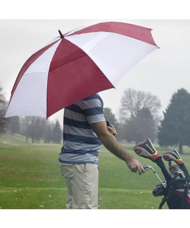 Third Floor Umbrellas 68 Inch Automatic Open Golf Umbrella - Windproof Waterproof Double Canopy - Black - Buy Online on GoSupps.com