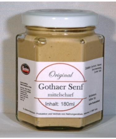 Geko Gothaer-Senf original in a 180 ml hexagonal glass in original packaging in variants (mustard (mustard sharp)