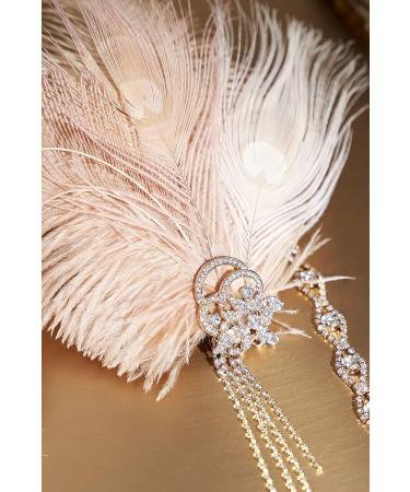 Babeyond 1920s Flapper Headband | Art Deco Costume Accessory | Great Gatsby Style Hair Band for Women - Champagne - Buy Online on GoSupps.com