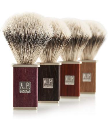 A.P. Donovan Silberspitz Dachshaar Shaving Brush | Handcrafted Gem Wood Handle | LSONE Series (Wenge) | Made in Germany - Buy Online on GoSupps.com