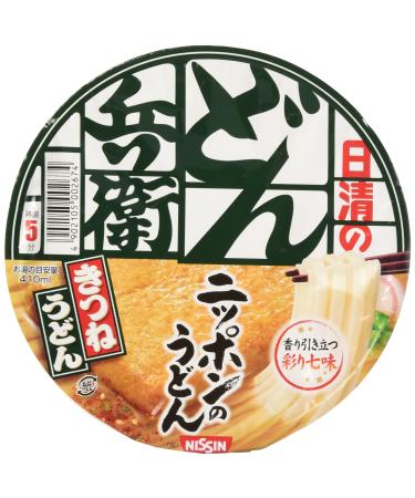Nissin Donbei Kitsune Udon Series (6 Bowls) 13.8 Fl Oz (Pack of 6)