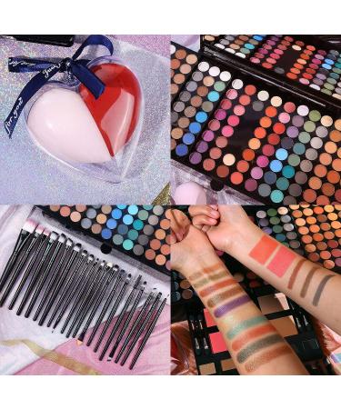 190 Color Makeup Palette Gift Set for Women with Brushes, Eyeliner, Mirror, and More - Buy Online on GoSupps.com