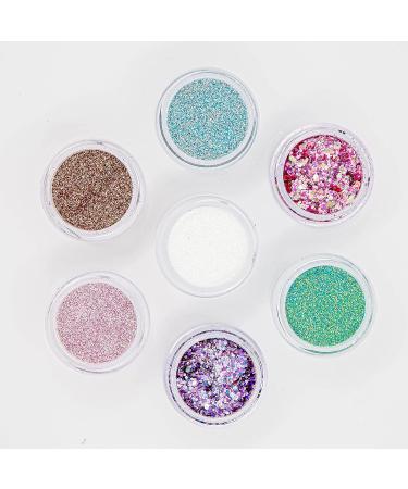 GLITTIES Icy Mint Loose Glitter Powder - Cosmetic Grade (.006) - Safe for Skin - 30g Jar for Makeup, Body Tattoos, Face, Hair, Lips, Soap, Lotion, Nail Art - Buy Online on GoSupps.com