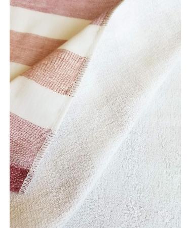 IPPINKA Senshu Japanese Towel - Ultra Soft & Quick-Drying Two-Tone Stripes - Red (Wash/Face Towel) - Buy Online on GoSupps.com