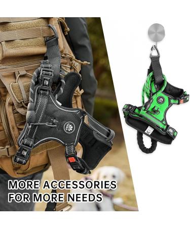 Nestroad Large Dog Harness & Leash Set - Green Adjustable Fit for Large Dogs Includes Car Seat Belt - Perfect for Neck 38-48cm & Chest 48-74cm - Buy Online on GoSupps.com